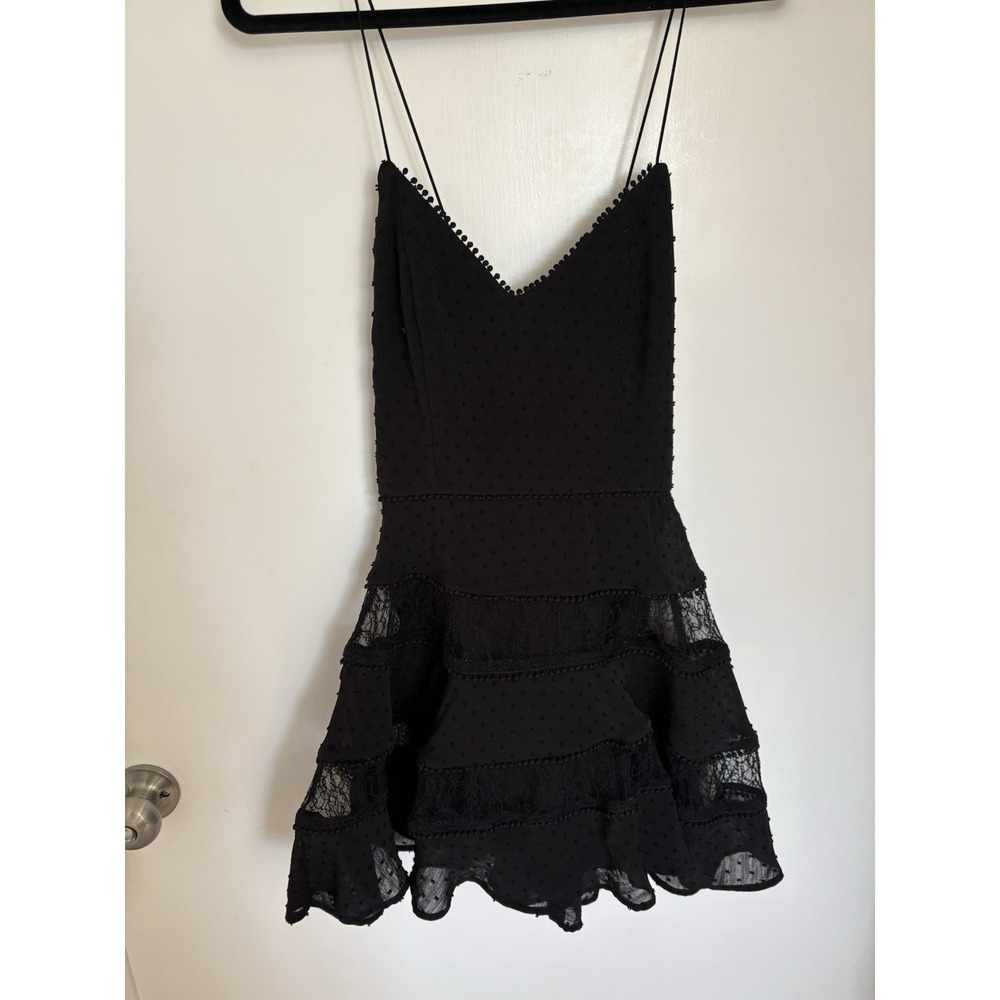 Fanco Mini Lace Tiered Romantic Coquette Boutique Whimsigoth  Fairy Black Small